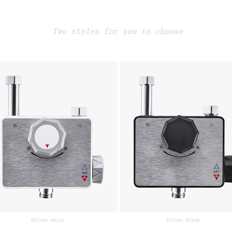 Stainless Steel Electroplating Intelligent Automatic Thermostatic Mixing Valve Temperature Control Shower Faucet