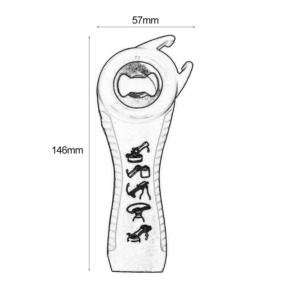 5 Kleuren 5 In 1 Rvs Plastic Kan Jar Fles Open Blikopener Bier Goede Keuken Tool Gereedschap