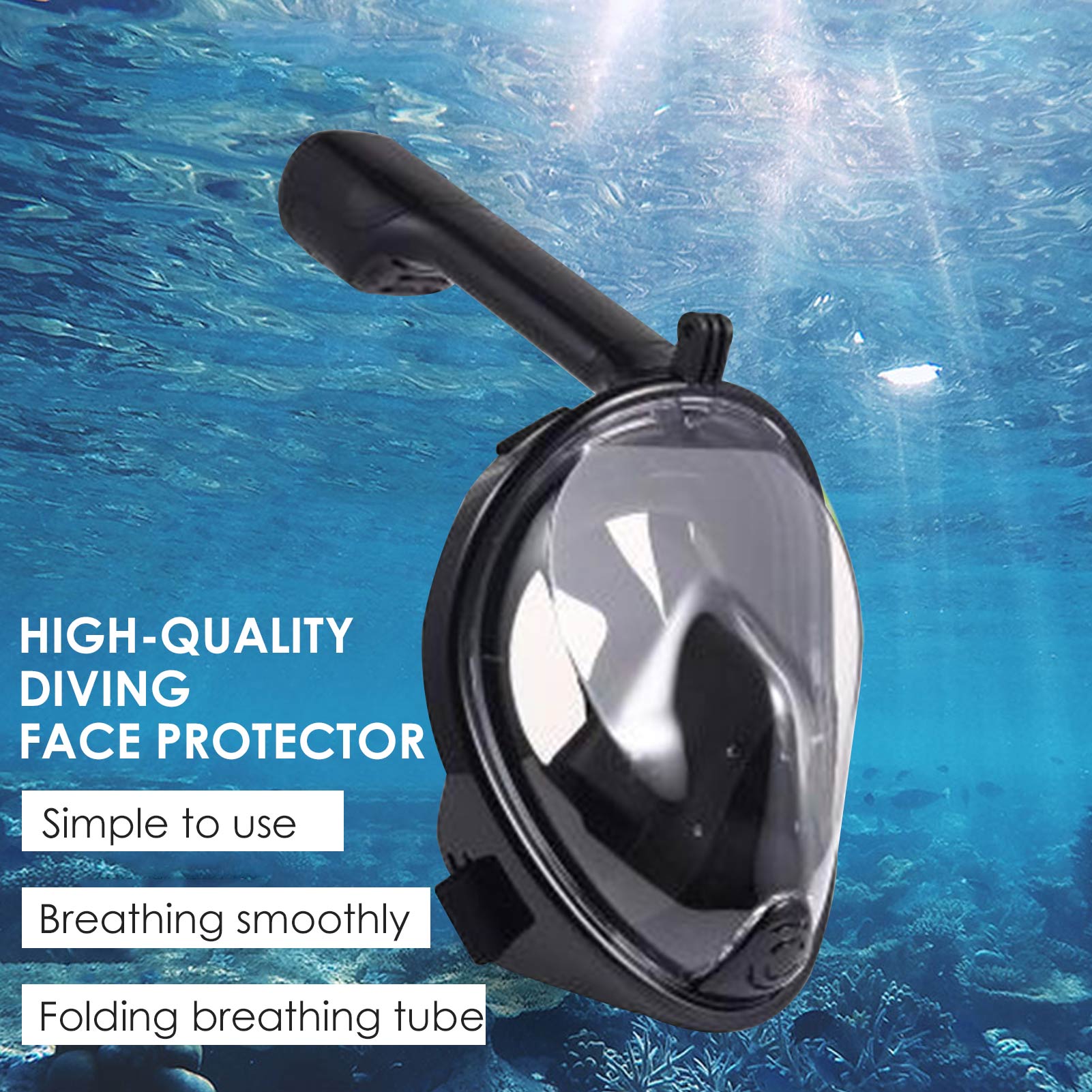 ! Adult Safe Waterproof Swimming Equipment Underwater Diving Anti-fog Full Face Diving Mask Snorkeling Breathing Mask
