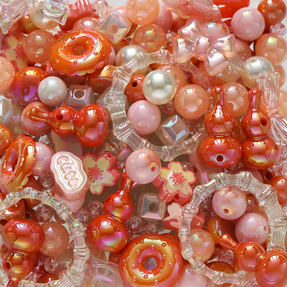 20 gramos, cuentas mezcladas acrílicas de 12 ~ 50mm, cuentas espaciadoras sueltas para fabricación de joyería, accesorios para pulseras, collares y pendientes DIY: CAMEL