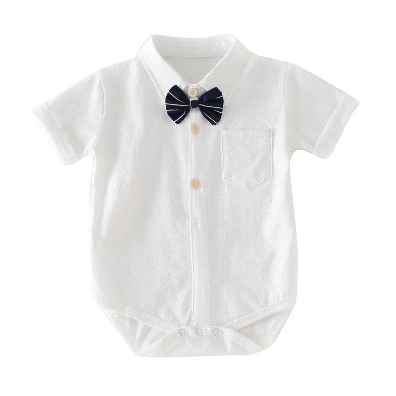 Style Cute Bowknot baby clothes Summer Newborn Kids Baby Boy Bodysuit Jumpsuit Clothing Outfits 0-18M: 18M