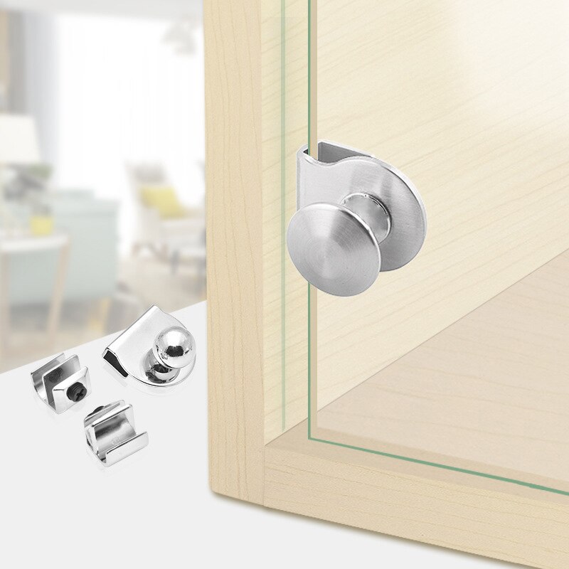Glass Clip Cabinet Pulls Handle Glass Door Handle Drawer Furniture Clip Pull