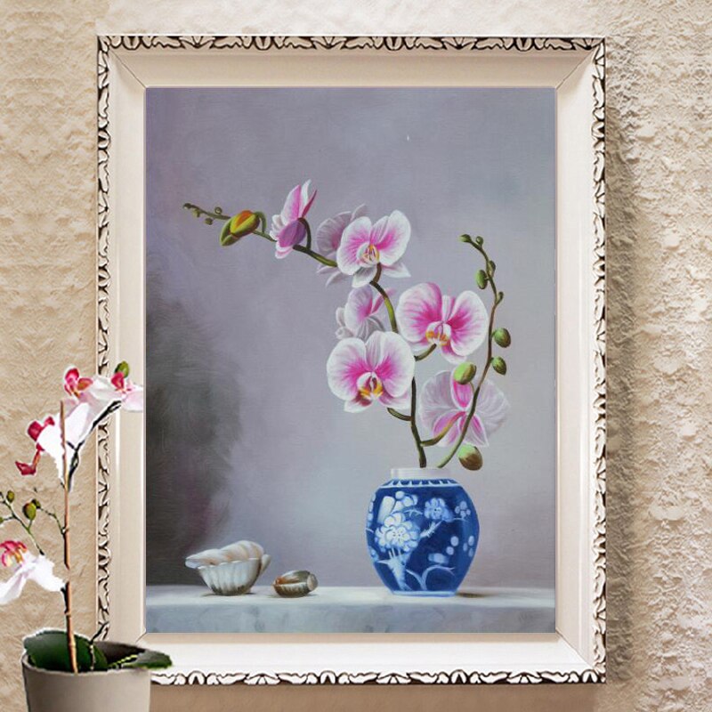 Needlework,Cross-stitch kits for embroidery Counting cross Butterfly Magnolia flowers patterns print canva chinese Cross Stitch