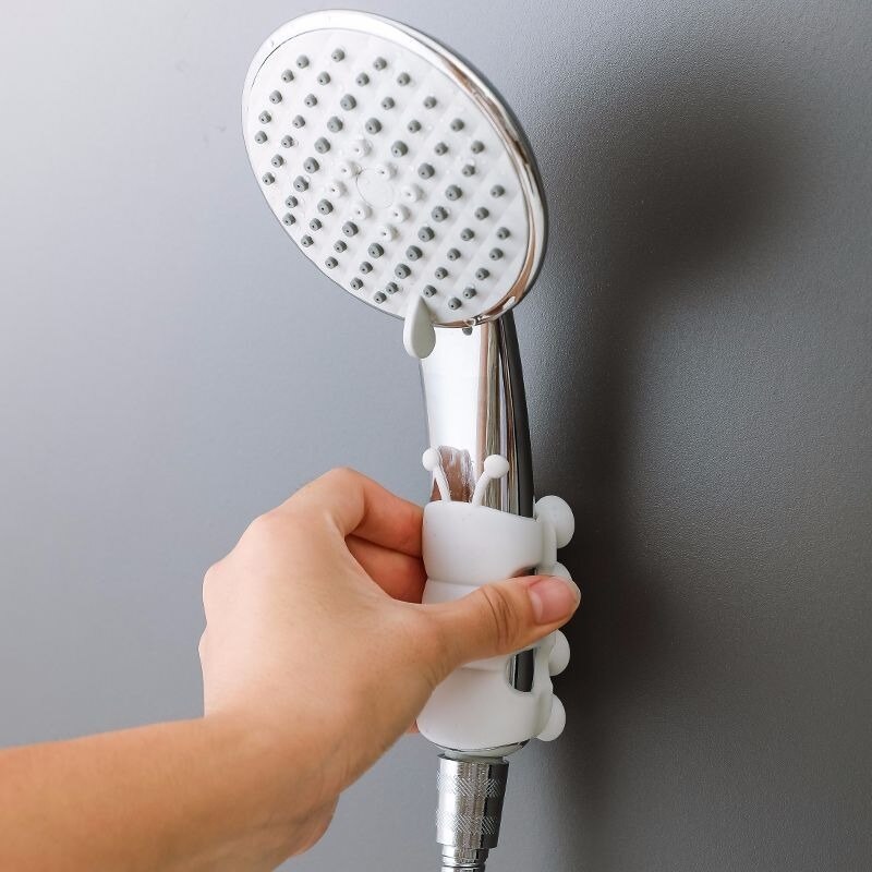 Soporte de silicona para cabezal de ducha, ventosa, sin perforación, soportes de montaje para ducha, herramientas de fijación manual, accesorios para baño