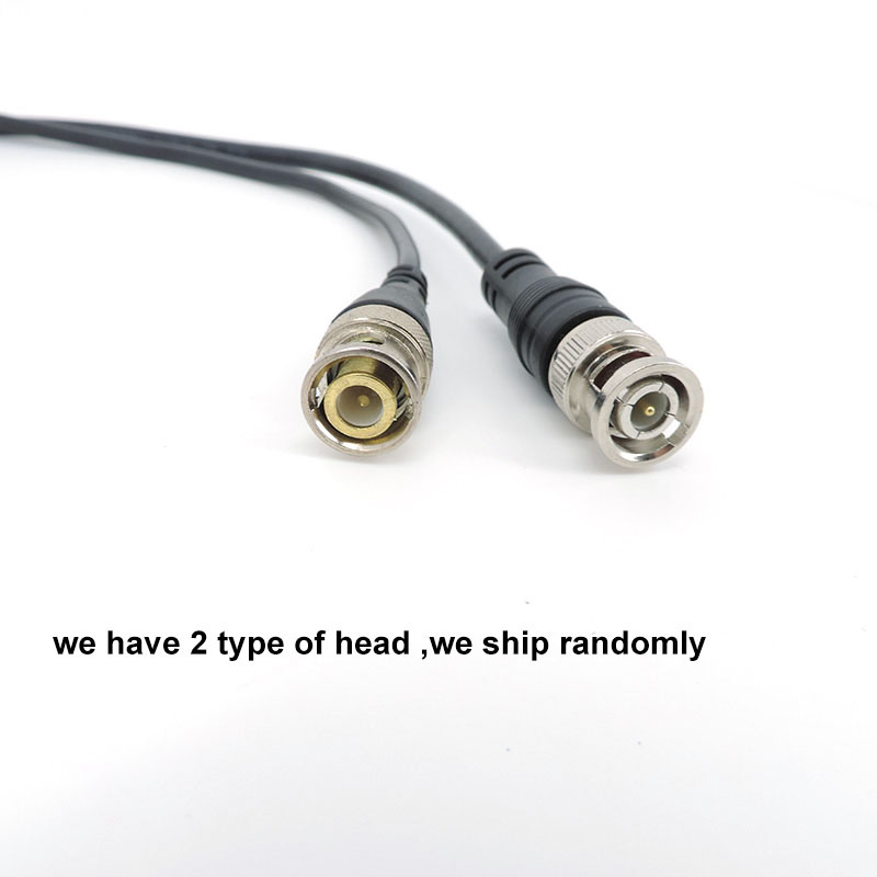 Cable BNC macho a macho hembra, adaptador de línea de vídeo, extensión de conector, Cable en espiral, cámara CCTV