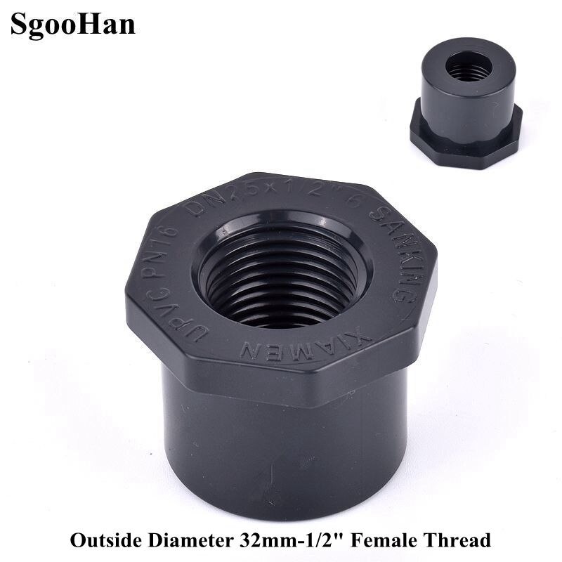 1~10pcs UPVC Female Thread Bushing Reducing Straight Connector Garden Irrigation Water Pipe Fittings Aquarium Fish Tank Adapter