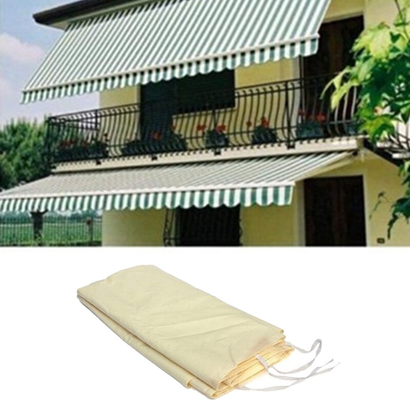 Outdoor Retractable Awning Balcony Patio Awning Waterproof Sunscreen Dust Cover