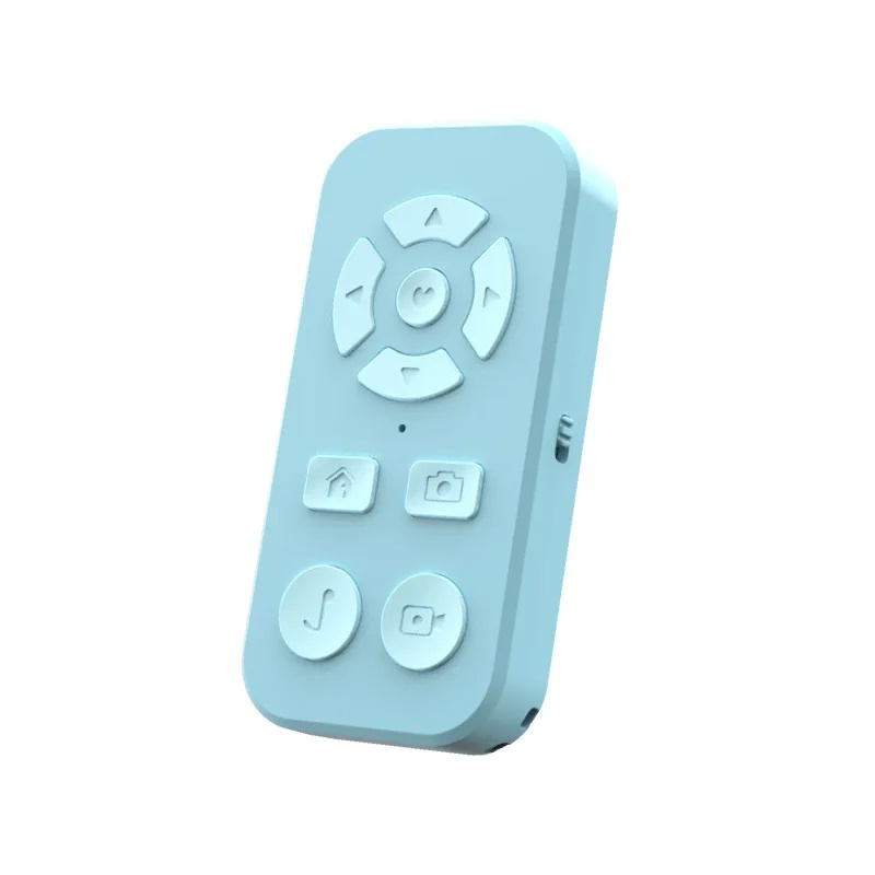 Wireless Bluetooth Remote Control For Mobile Phone Large 9-Key Charging Version Photography Self-Recorded Video TikTok Fast Scro: Blue