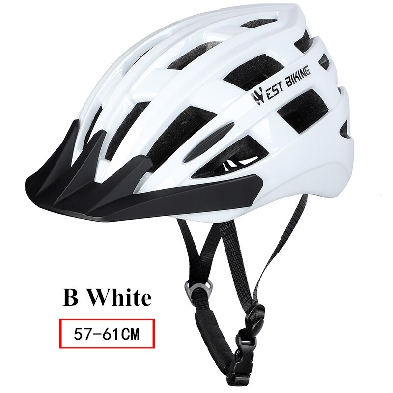 WEST BIKING Bicycle Helmet Trail XC MTB All-terrain Bike Helmet OFF-ROAD Casco Ciclismo Bicicleta Mountain Bike Cycling Helmet: B Style White