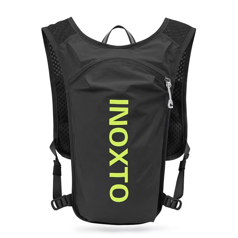 Topfight Brand INOXTO Outdoor Running Water Bags for Men Women 140g Bag 5L Water 1.5L Cycling Off-road Sports Jogging Backpack: Black Green