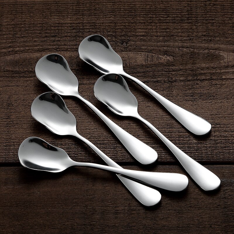 Spoon Stainless Steel 1 PCS Tiny Spoon Tea dinnerware Coffee Soup Ice Cream Spoon Spoon Tableware