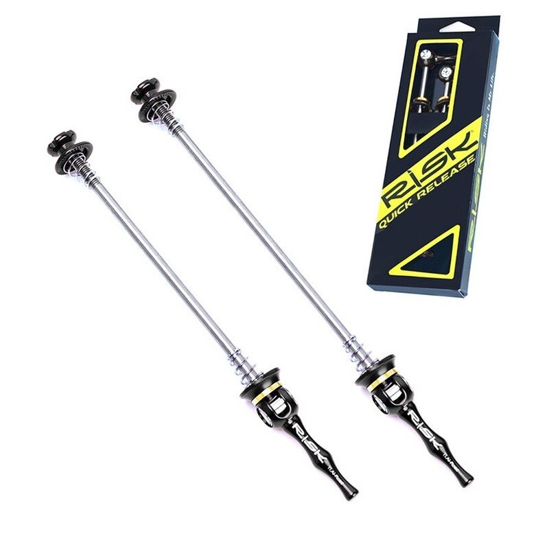 48.8g/Pair Road Bike Quick Release Ultralight Titanium TI QR Skewer Lever Road Bicycle Cycling Hub Quick Release Bike Parts: Black