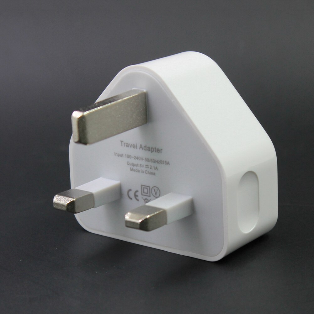 Mini 5V 2A Quick Charging UK Plug Dual USB Ports Charger for Tablets Phones