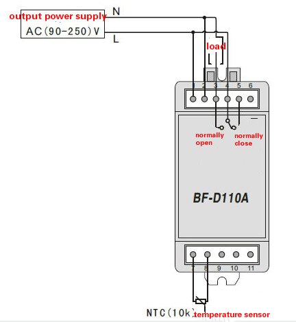 Termostato controlador de temperatura, carril, termostato solar, refrigeración, calefacción, controlador de temperatura de un solo canal, AC90V-250V