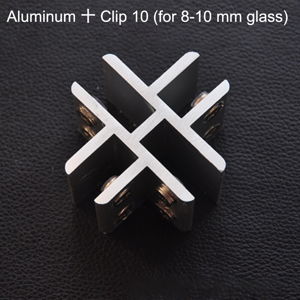 4 Pieces 8-10mm 10-12mm Aluminum Alloy L/T/X/H-Shaped Glass Acrylic Clip 90 Right Angle Connection 180 Connector Fixture