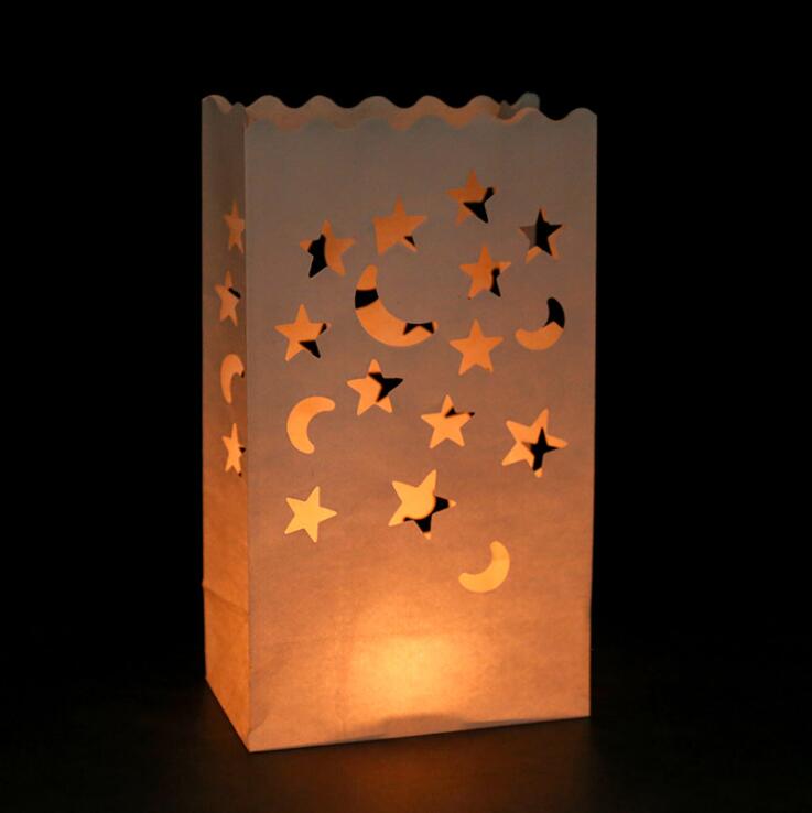 10Pcs Wedding Hart Waxinelichthouder Luminaria Papieren Lantaarn Kaars Zak Thuis Romantische Bruiloft Decoratie Benodigdheden: 3