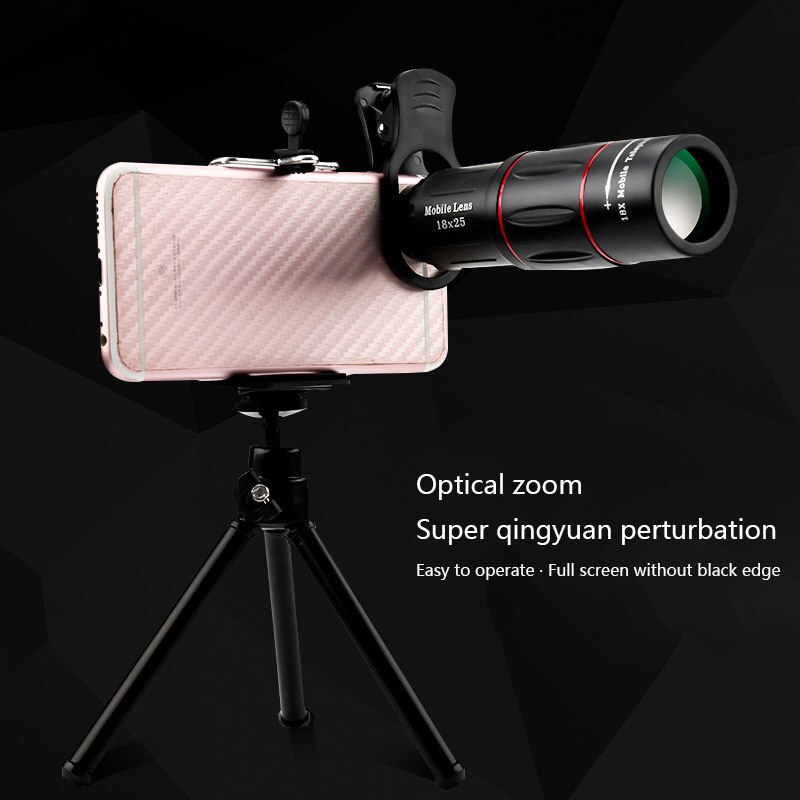 18x téléobjectif universel 18x objectif de téléphone portable HD téléphone portable Zoom externe téléobjectif pour les Sports de plein air