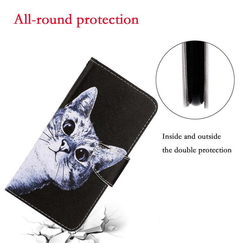 Voor huawei  y6p hoesje leren flip telefoonhoesje na voor coque huawei  y6p cover portemonnee houder cover voor huawei  y 6p y6 p fundas