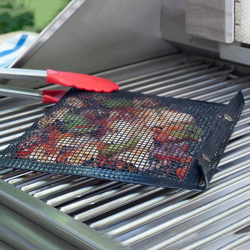 Bbq verktøy ikke-pinne mesh grillpose ikke-pinne bbq bake bag utekjøkken ting rotisserie grille piknik verktøy