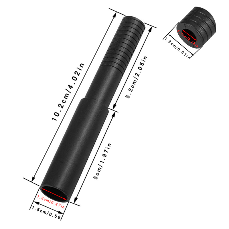 Golf Club Extenders Plastic Extension Rod for Steel Wood Shaft Putter Golf Club Butt Extender: Orange