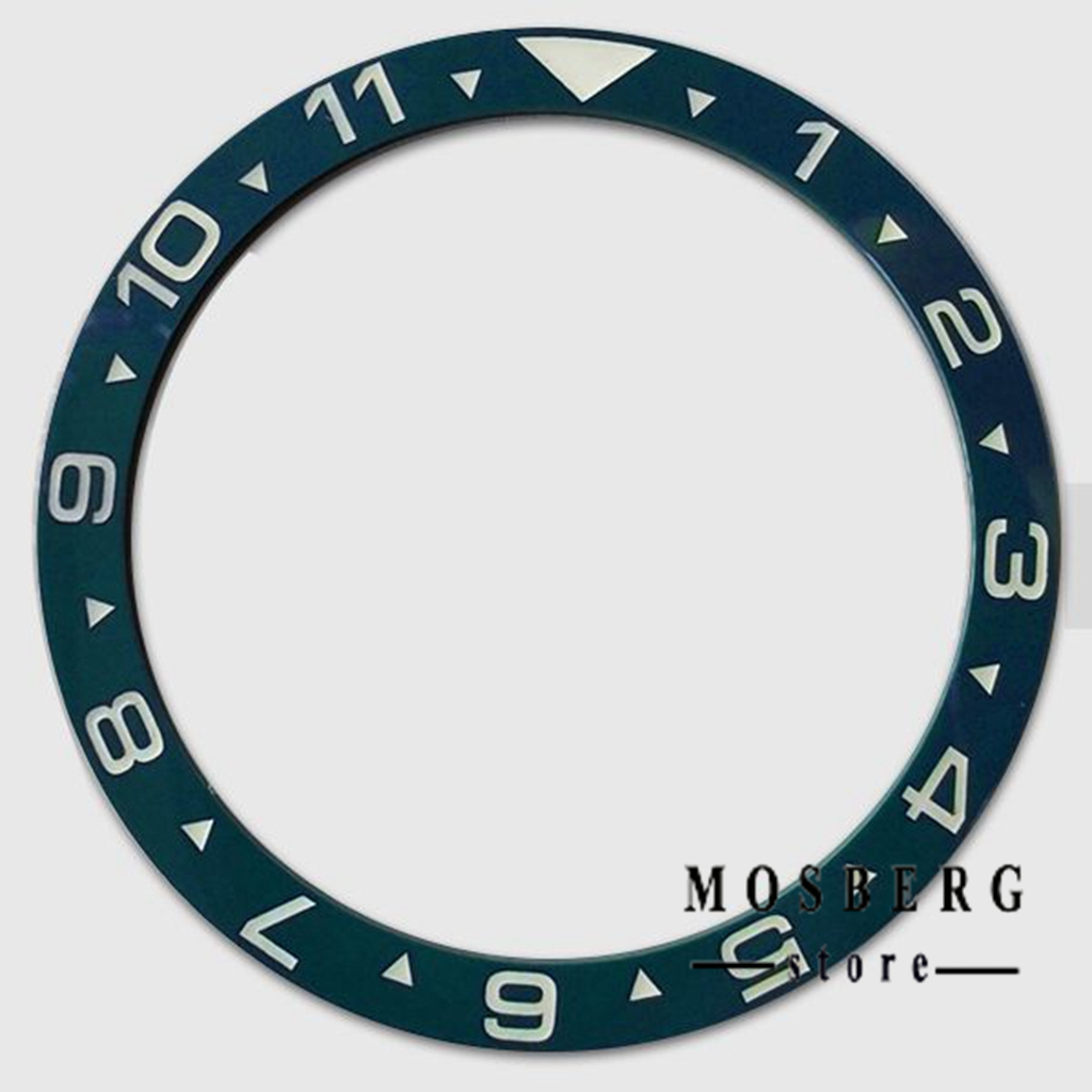 Zwart Horloge Bezel Groene Lichtgevende Diameter 38Mm * 31.5Mm Platte Keramische Ring Insert Fit Horloges Case Vervangen Accessoires onderdelen: WHITE