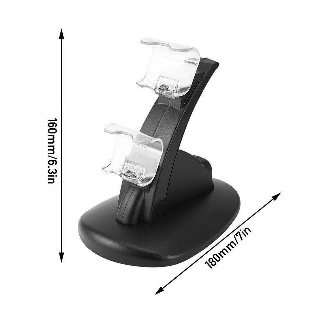 Dua USB Charging Socket Kit Charger Dock Stand Cradle For PS4 Console Controller Play Station Game Pad With USB Cable