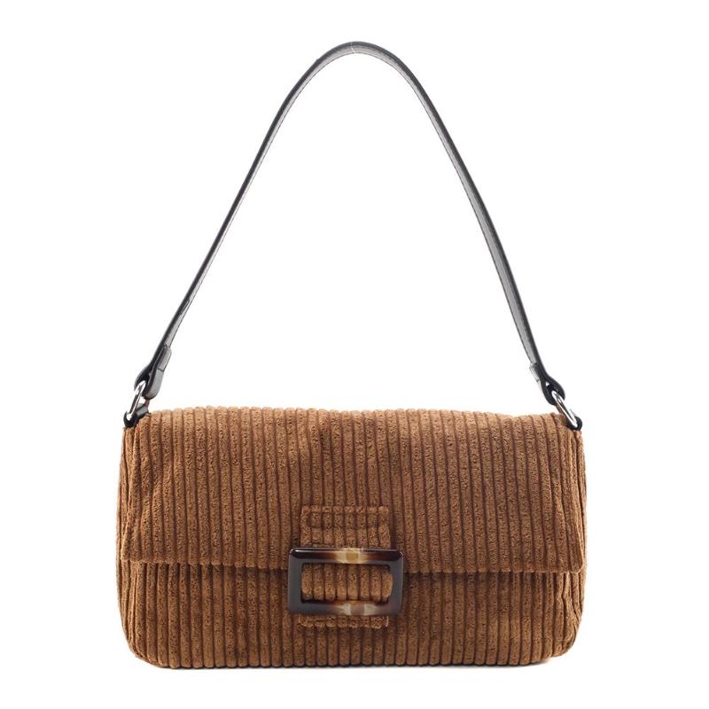 femmes velours côtelé Packs paquet avancé sacs à bandoulière couleur Pure fourre-tout Vintage voyage sac à main sac à main directe: Camel