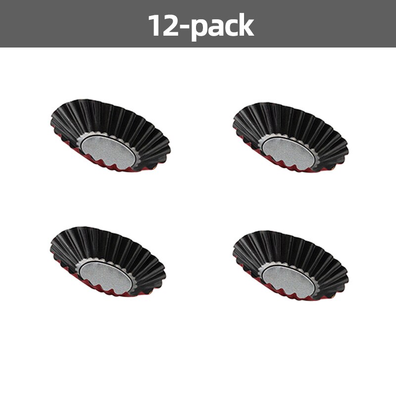 12- -pack tårtform cupcake cake muffinsform plåt panna bakverktyg kolstål: 9.5 x 5.2 x 2.2cm