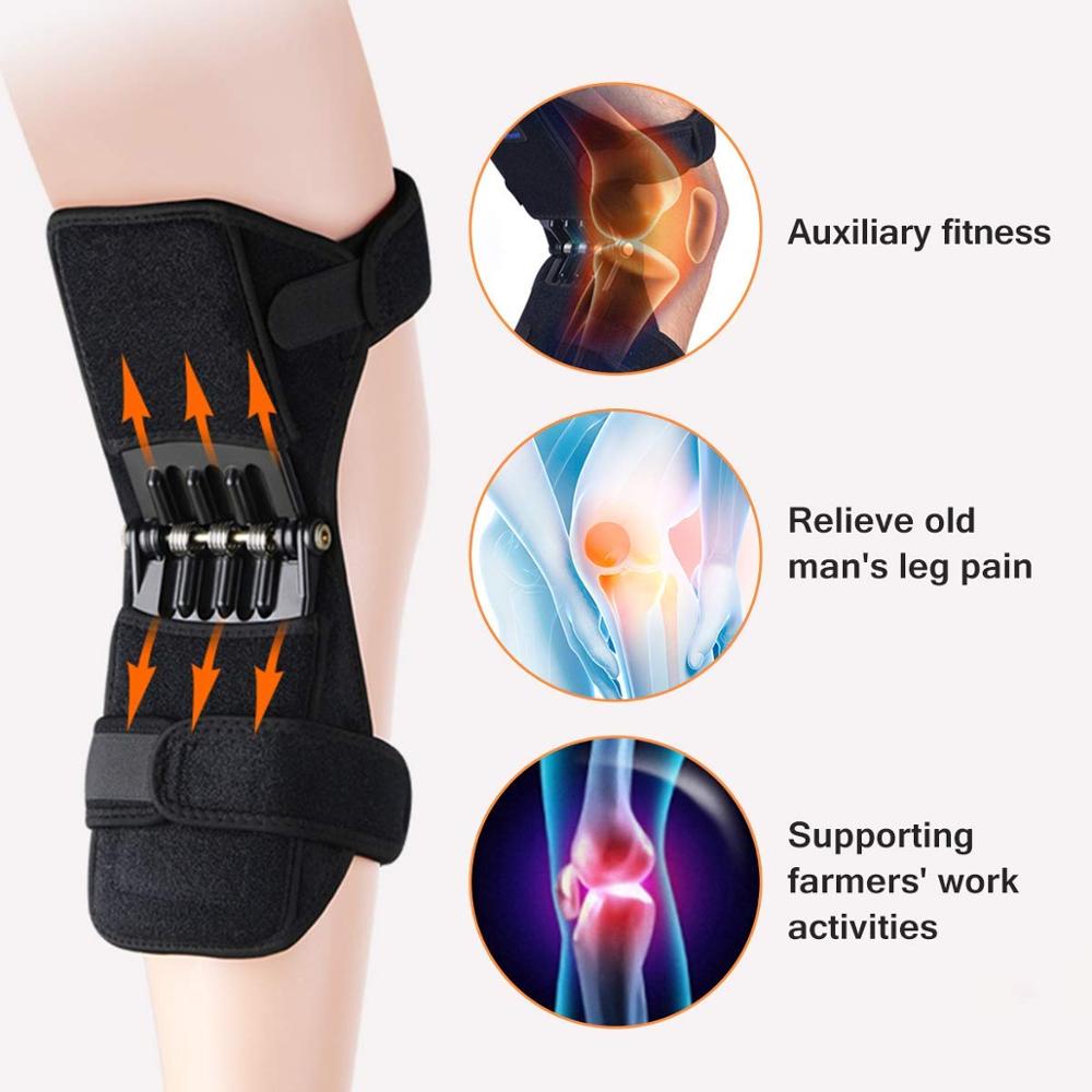 Knee Brace Support Leg Power Knee Stabilizer Pads Patella Booster Rebound Spring Knee Brace Support