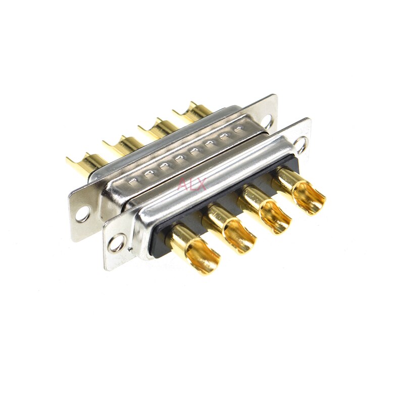 1 st 4 v 4 30a guldpläterad hane högströmskontakt d-sub adapter lödning typ 4 stifts stickkontakt svetsning hög effekt db
