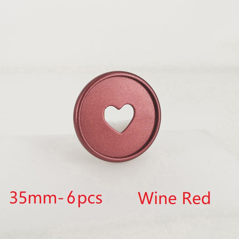 Stücke 35mm gefrostet Pilz See Bindemittel Scheiben Kunststoff Bindung Ringe Notizbuch Bindemittel Ringe Pilz Scheiben Büro Bindung Liefert: Wein rot-6Stck