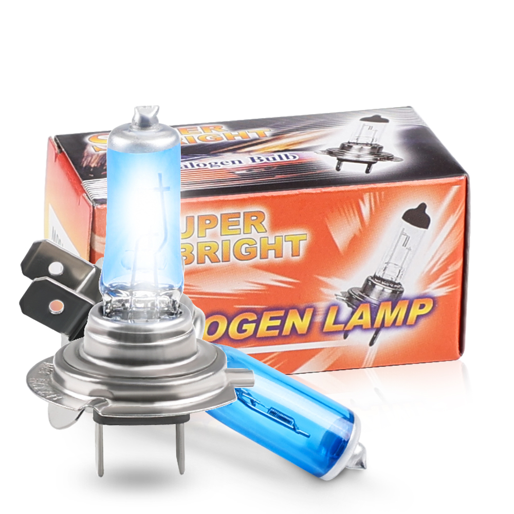 2 Stuks H7 12V 55W Halogeenlamp 6000K Helder Wit 4300K Clearlight 2300K Gouden Licht Halogeenlamp Auto Koplamp Vervanging Lamp: Blue