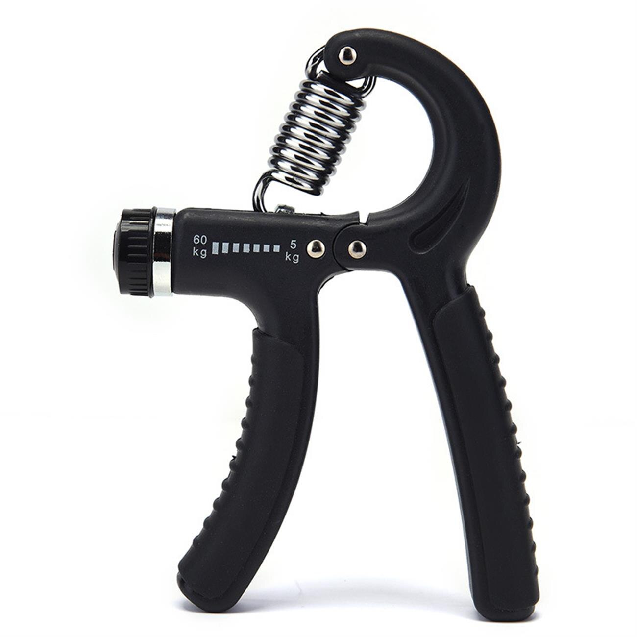 Grip Strength Trainer Hand Grip Strengthener R-type Adjustable Spring Grip Finger Holding Training Tool Exercise Equipment: Black