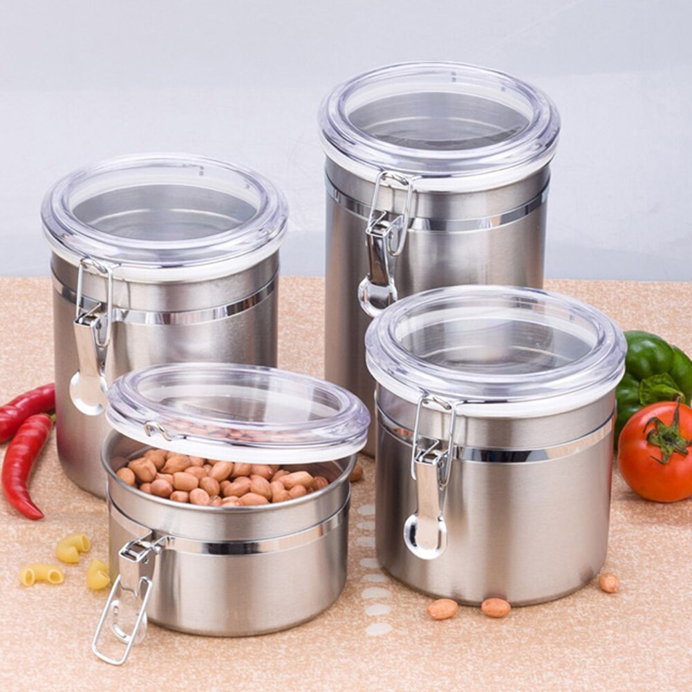 4/5 tommers metallforseglet boks melkepulver kaffebønner te tankbeholder med deksel