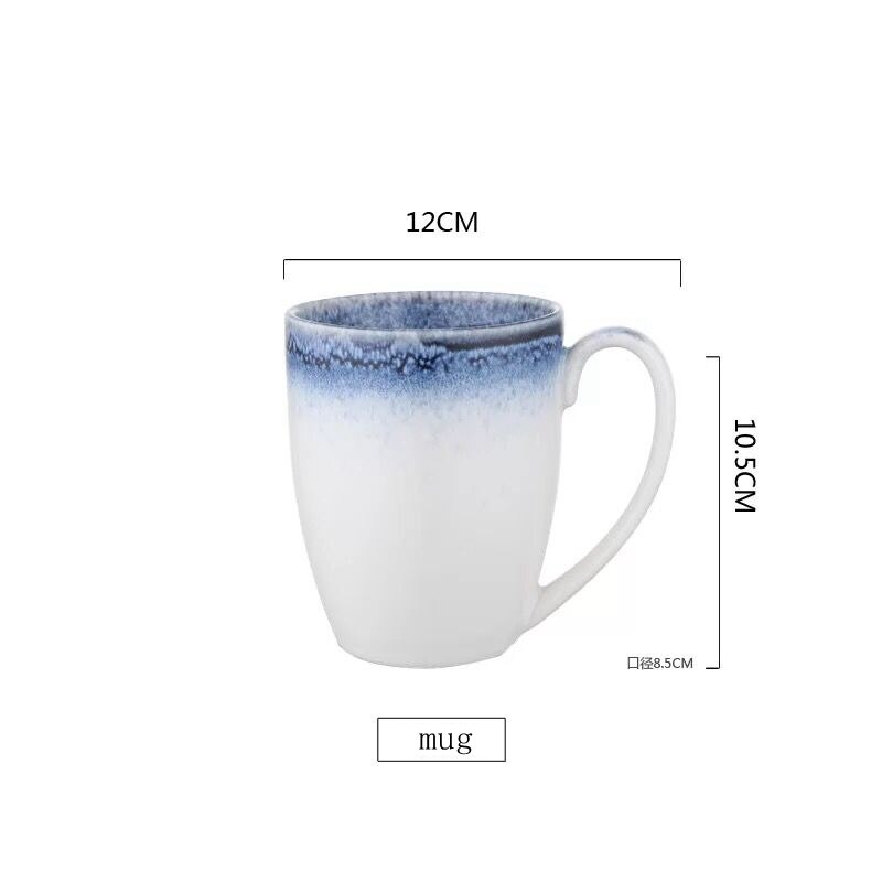 Japanse Stijl Keramische Plaat Steak Voedsel Plaat Servies Kom Dessert Mok Diner Schotel Servies Set: mug