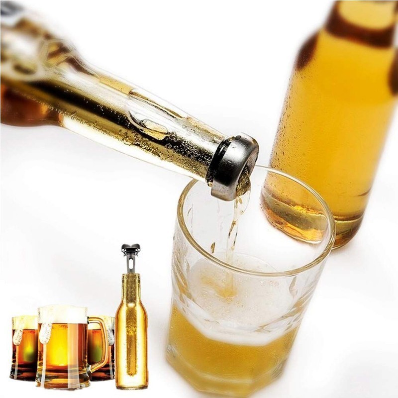 2pcs/set Stainless Steel Beer Chiller Stick Cooler Beverage Cooling Sticks With Bottle Opener Kitchen Gadgets