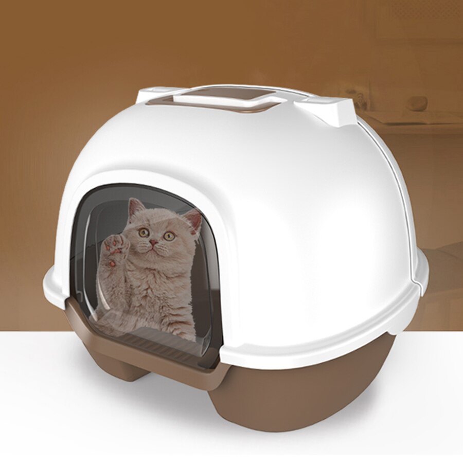 Animal de compagnie moderne grande litière chat fermé coin toilette auto nettoyage Kit de formation produits bac à sable Arenero Gato chat casseroles BY50MS
