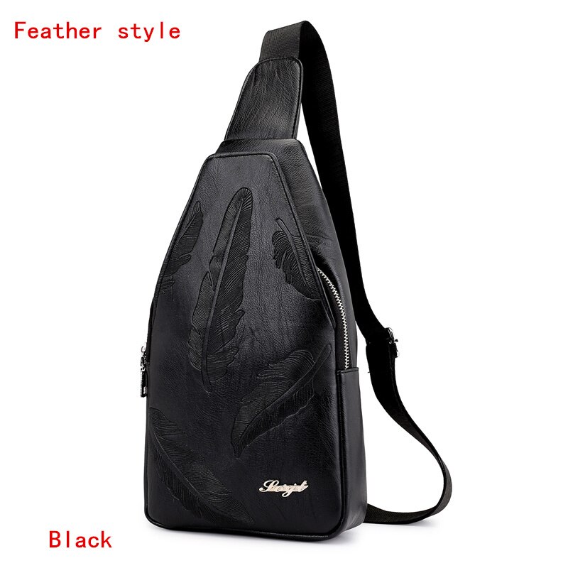 Heren crossbody tassen heren borsttas messenger bag leren schoudertassen diagonaal pakket rugzak reizen: Veerstijl 5