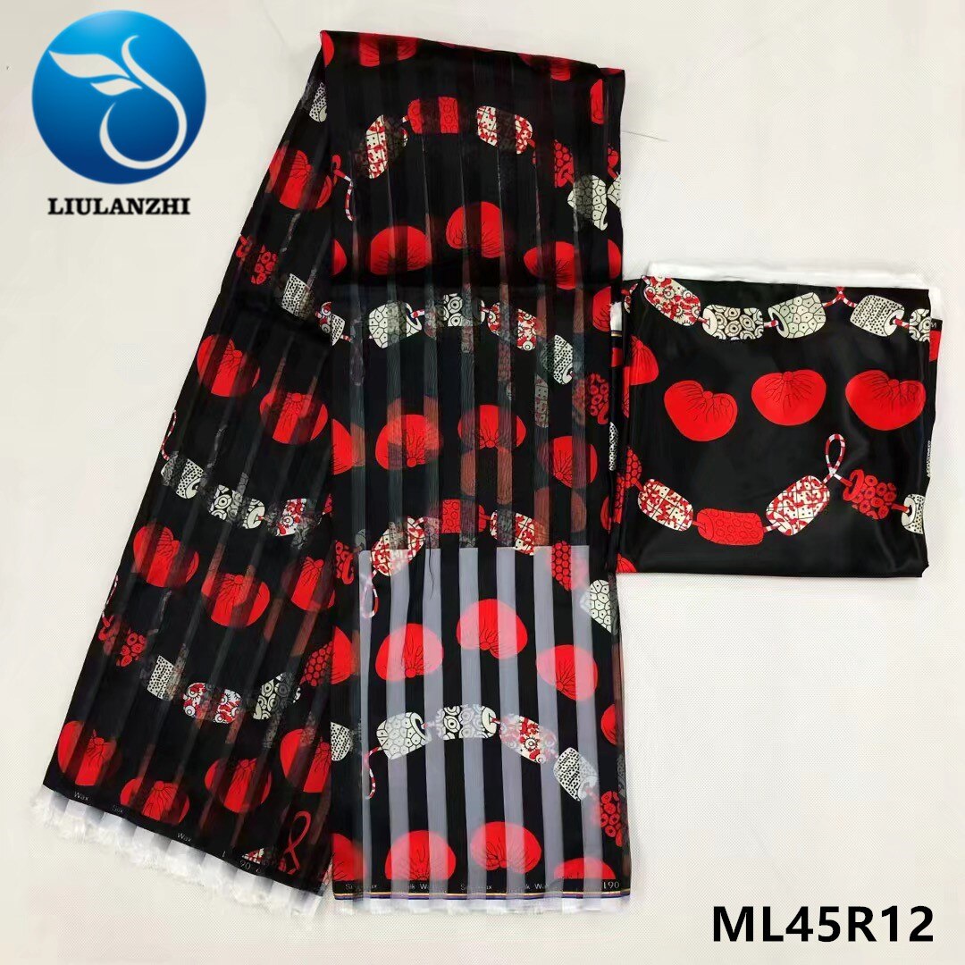 LIULANZHI-ruban africain pour couture de robe, à cire anakra, organza, 4 mètres 2 mètres, ruban africain pour couture de robe, ML45R01-21: ML45R12