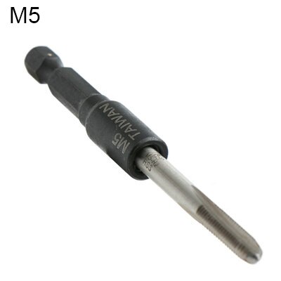 M4-M16 Tap Die Socket Adapter 1/4'' Hex Shank Square Driver Thread Tap Adapter Screw Tapping Chuck for Machine Tap Power Drill: with Tap M5