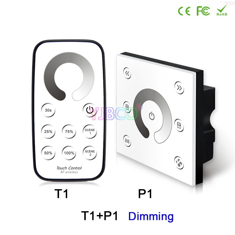 BC LED Helligkeit Dimmer RF kabellos fernbedienung dimmen/CCT/RGB/RGBW LED berühren Tafel Regler für LED streifen Licht lampe, DC12V-24V