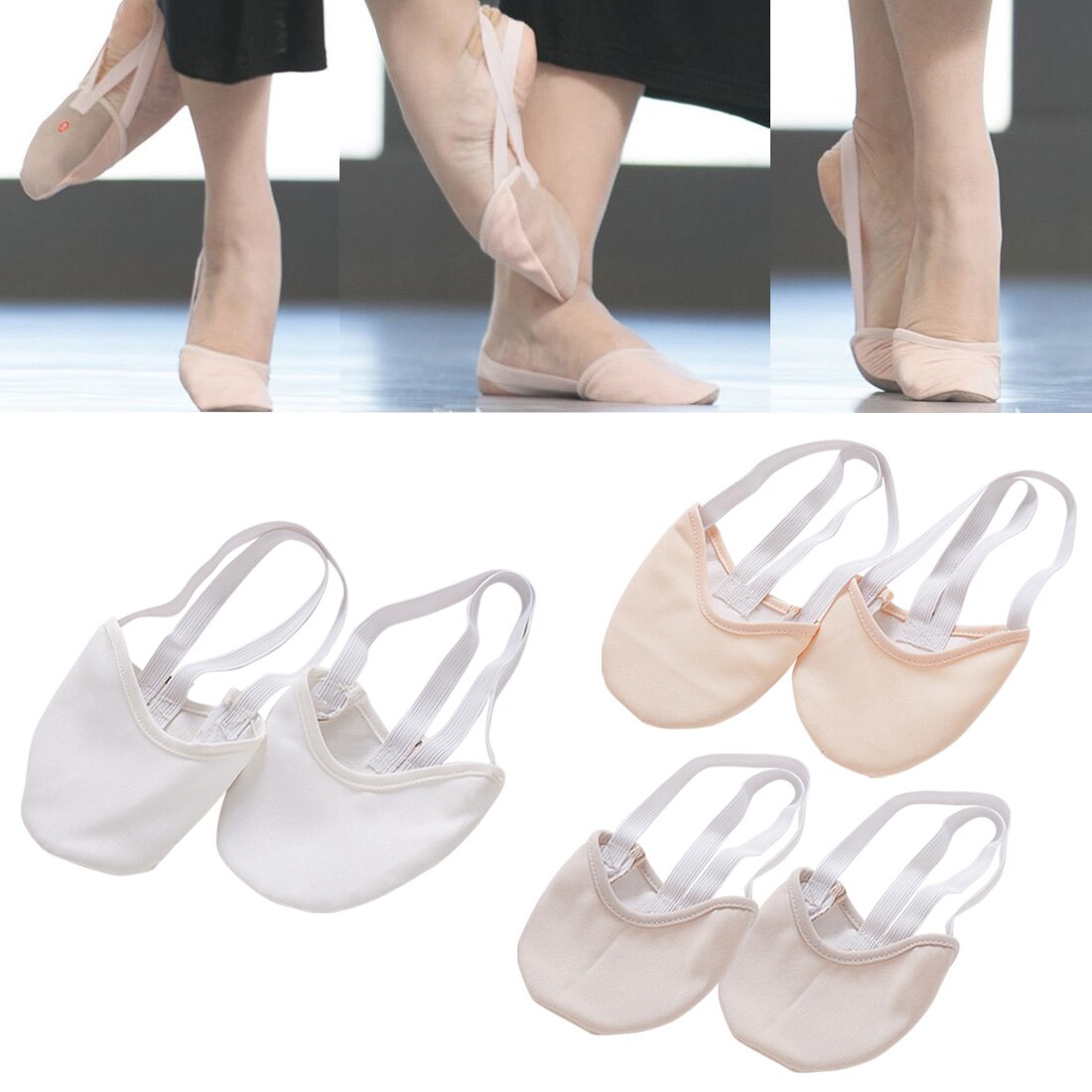 Profi halbe länge rhythmische gymnastik schuhe Roupa Ginástica Art erwachsene Gymnastik schwein haut sohle Schuhe Beige tanzen tanzen