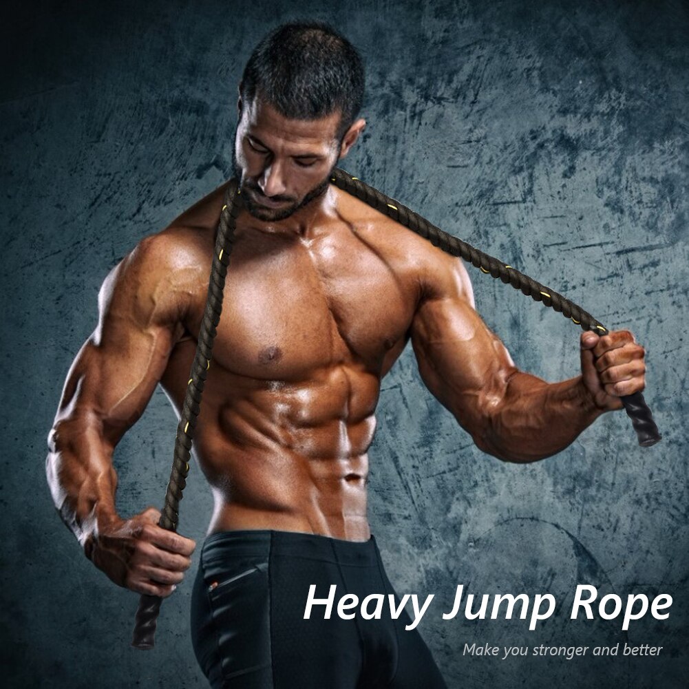 Battle Rope 2.8M Lengte Heavy Skipping Jump Rope 25Mm Diameter Fitnessapparatuur Massage Balans Mat Voor Oefening