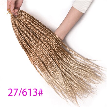 VERVES Box Braids Hair Synthetic 6 pack 14 inch and 18 inch Crochet Hair Extensions 22 Strands/pack Ombre Braiding Hair Braids: Ombre