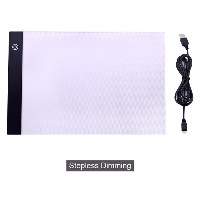A4 LED Light Box Drawing Tablet - 1366 Pressure Levels - USB Graphics Pad - Acrylic Panel: Stepless Dimming