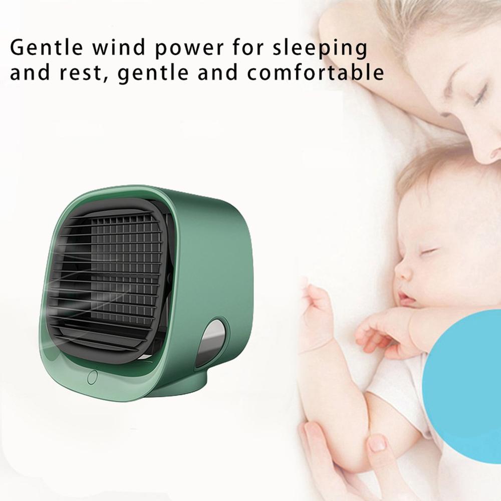 4- i -1 mini klimaanlæg luftfugter til hjemmet multifunktionsrenser usb desktop luftkøler ventilator med vandtank arctic air