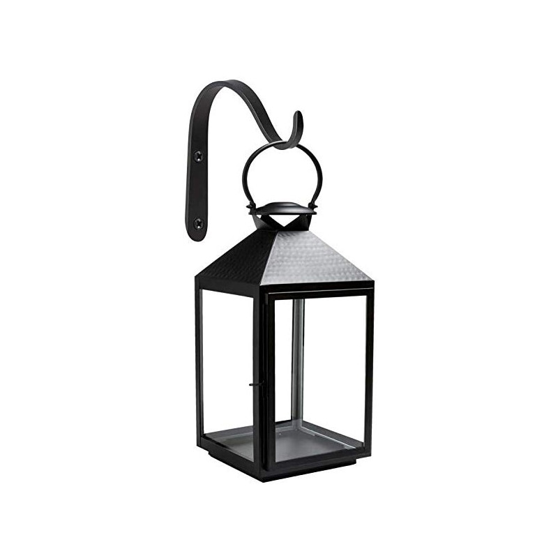 4 stk metal kroge med skruer j-krog vintage bøjle jern dekor plante håndklæde hjemme sort holder stof lanterne til ophæng