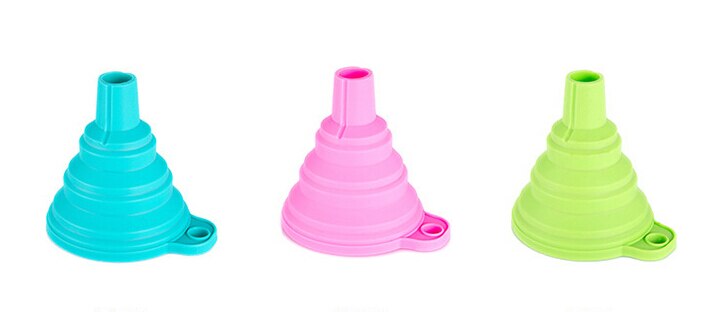 Przenośny silikonowy składany lejek spożywczy silikonowy teleskopowy składany lejek dozujący płyn akcesoria kuchenne