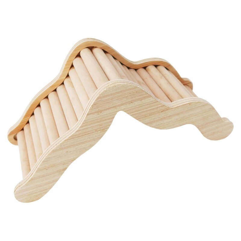 Hamster Climbing Ladder Hideout Wooden Wavy Ramp Bridge for Guinea Pigs Hedgehog Mouse Sugar Glider Squirrel Chipmunk