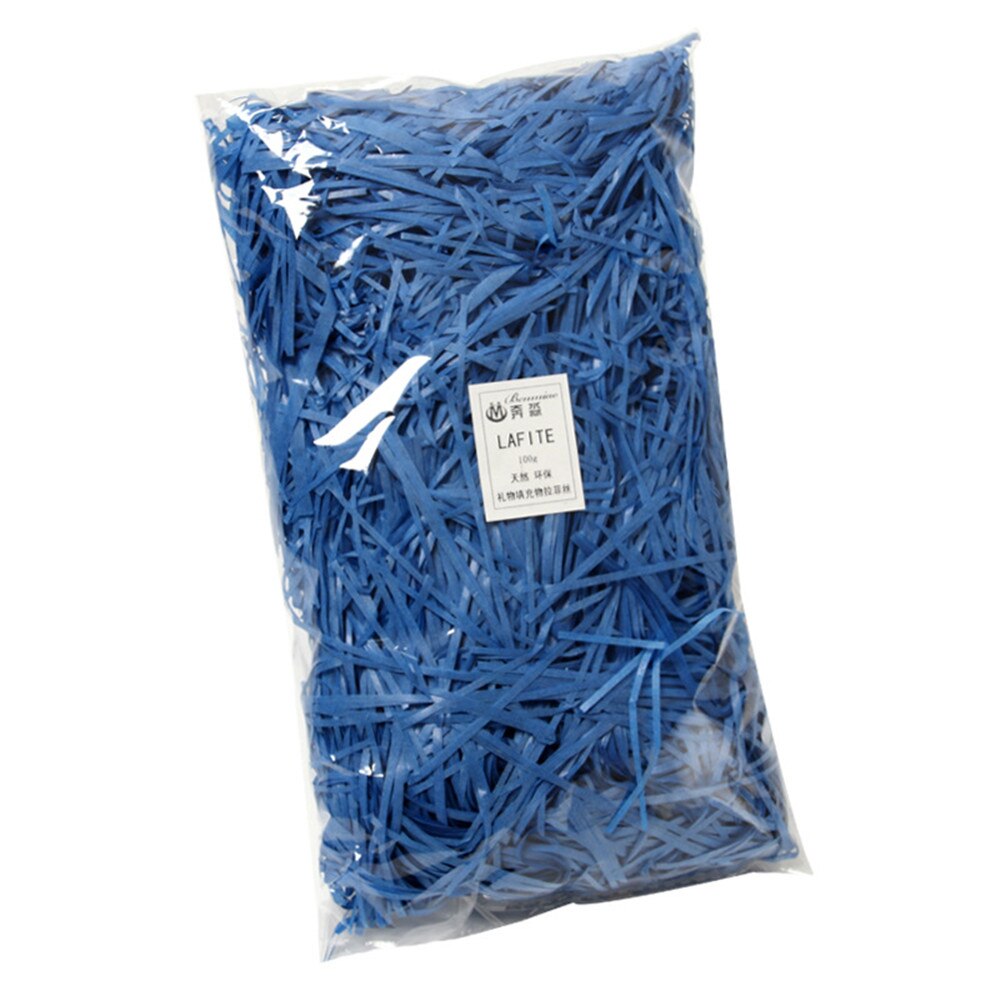 100g diy-papier raffia versnipperde confetti doos vulling materiaal tissue voor babyshower bruiloft verjaardag kerst benodigdheden: Donkerblauw